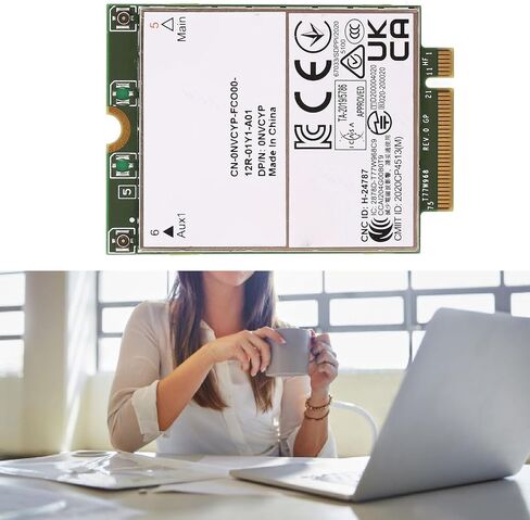 بطاقة WWAN 3G 4G 5G، وحدة M.2 LTE WCDMA مع eSIM تدعم سرعة 450 ميجا بت في الثانية 4G، لأجهزة الكمبيوتر المحمول 7320 7330 7520 7530 7430 in Kuwait
