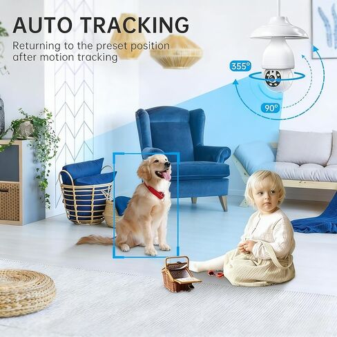 2K Light Bulb Security Cameras Outdoor Indoor - 360° View Light Bulb Camera Wireless for Home Security with Color Night Vision, Motion Detection, 2-Way Audio, Siren, SD/Cloud Storage, Easier to use in Saudi Arabia