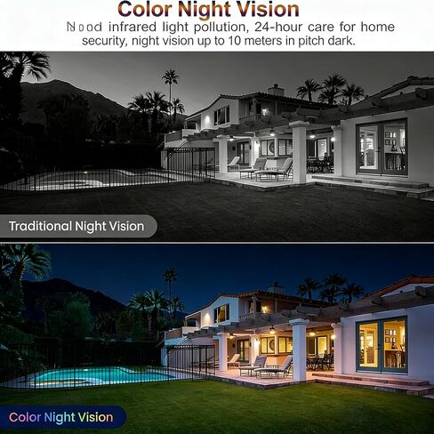 2K Light Bulb Security Cameras Outdoor Indoor - 360° View Light Bulb Camera Wireless for Home Security with Color Night Vision, Motion Detection, 2-Way Audio, Siren, SD/Cloud Storage, Easier to use in Saudi Arabia