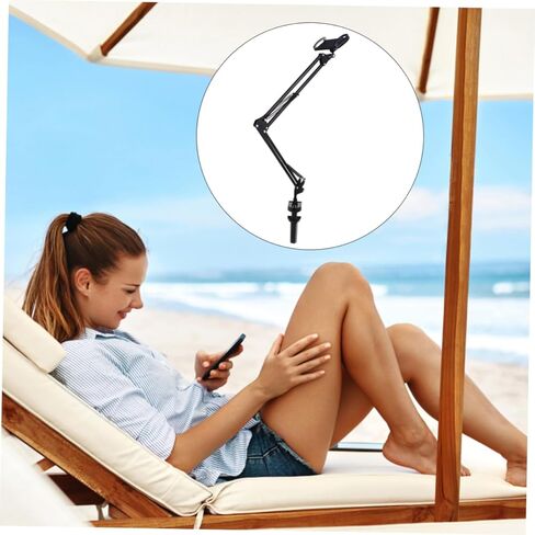Articulating Arm Phone Mount Arm Bracket for Desk Bed Tablet Holder Dual Rotation Compatible Smartphones Easy Installation Design in Saudi Arabia