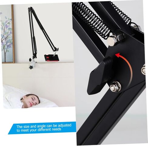 Articulating Arm Phone Mount Arm Bracket for Desk Bed Tablet Holder Dual Rotation Compatible Smartphones Easy Installation Design in Saudi Arabia