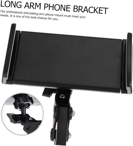 Articulating Arm Phone Mount Arm Bracket for Desk Bed Tablet Holder Dual Rotation Compatible Smartphones Easy Installation Design in Saudi Arabia