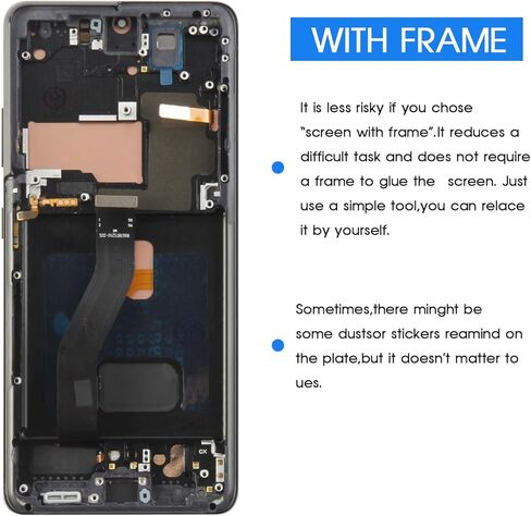 استبدال شاشة TFT لهاتف Samsung Galaxy S21 Ultra 5G لهاتف Samsung G998 Display S21 Ultra 5G LCD مجموعة محول رقمي لشاشة تعمل باللمس لمجموعة G998 SM-G998B SM-G998U LCD مع أدوات (أسود) in Kuwait