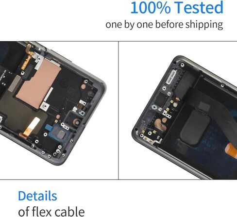 استبدال شاشة TFT لهاتف Samsung Galaxy S21 Ultra 5G لهاتف Samsung G998 Display S21 Ultra 5G LCD مجموعة محول رقمي لشاشة تعمل باللمس لمجموعة G998 SM-G998B SM-G998U LCD مع أدوات (أسود) in Kuwait