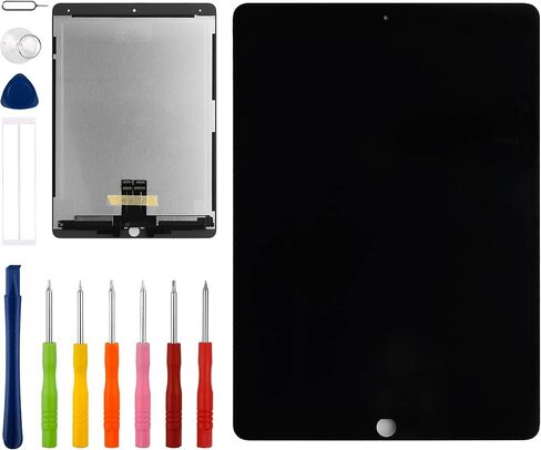 مجموعة محول رقمي لشاشة LCD تعمل باللمس جديدة متوافقة مع Apple iPad Pro 10.5 (2017) A1701، A1709، A1852 [10.5 بوصة] مع أدوات إصلاح - مع وظيفة بصمة الإصبع in Saudi Arabia