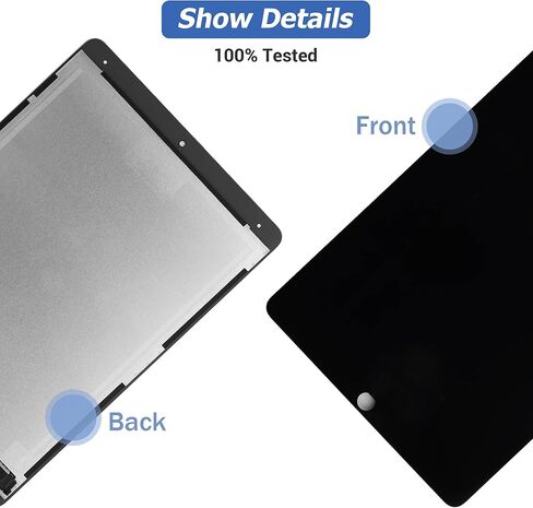 مجموعة محول رقمي لشاشة LCD تعمل باللمس جديدة متوافقة مع Apple iPad Pro 10.5 (2017) A1701، A1709، A1852 [10.5 بوصة] مع أدوات إصلاح - مع وظيفة بصمة الإصبع in Saudi Arabia