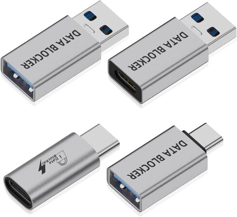 محول USB C لحظر البيانات، متوافق مع الشحن السريع، حماية نقل البيانات (4، أرجواني) in Kuwait