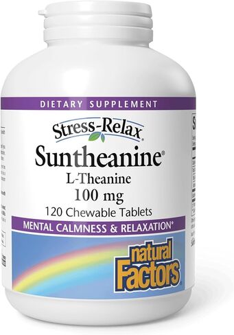 العوامل الطبيعية العوامل الطبيعية-الإجهاد-مضغ Suntheanine L-theanine 100 ملغ ، دعم الإجهاد غير المخفوف للهدوء العقلي والاسترخاء ، نكهة الفاكهة الاستوائية ، 120 قرصًا in Saudi Arabia