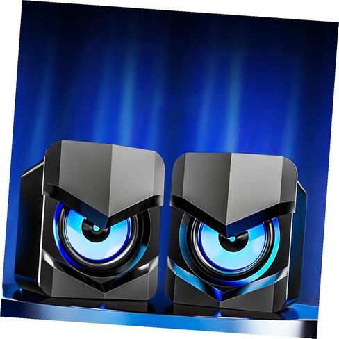 سماعات كمبيوتر مكتبي USB صغيرة مع مضخم صوت سلكي، ومكبرات صوت مدمجة للوسائط المتعددة لاستخدام الكمبيوتر المحمول في المكتب، ونظام صوت يعمل بتيار مستمر 5 فولت باللون الأسود in Kuwait