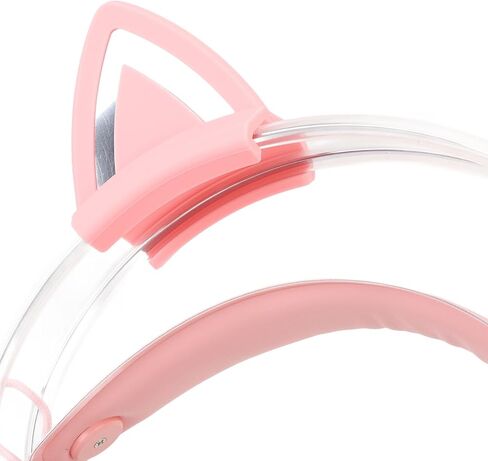 سماعة رأس Eujgoov Cat Ear للألعاب بإضاءة RGB بألوان قوس قزح، وأذنين قطط قابلة للفصل، وصوت محيطي 7.1 ميكروفون، وUSB و3.5 مم توافق متعدد المنصات مع إضاءة LED لوحدة تحكم ألعاب الكمبيوتر المحمول in Saudi Arabia