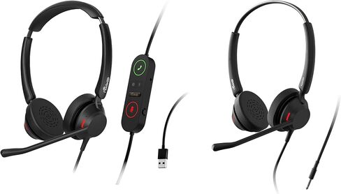 سماعة رأس Nucleon U2521 Agent Stereo USB-A/C مع محول تدريب مدمج (1) وسماعة رأس Nucleon S2521 Supervisor Stereo 3.5 ملم (1) حزمة in Saudi Arabia