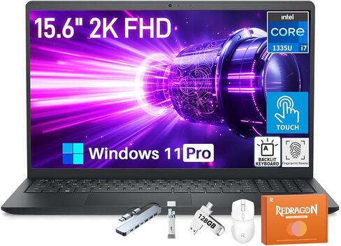 Dell Inspiron 15 3530 Touchscreen Laptop, 15.6" FHD Anti-Glare Display, Intel Core i7-1355U (Up to 5.0GHz), 32 GB RAM, 1 TB SSD, Intel Iris Xe GPU, Webcam, Wi-Fi 6, Windows 11 Pro in Saudi Arabia