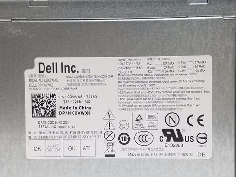 OEM أصلي Dell Vostro 270 Mini Tower 300W وحدة إمداد الطاقة L300PM-00 0VWX8 in Saudi Arabia