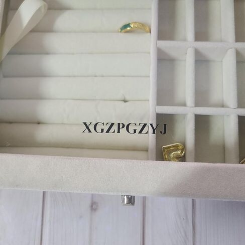 صناديق مجوهرات XGZPGZYJ مع غطاء زجاجي شفاف، وقلائد وأقراط، هدية ممتازة للنساء in Kuwait