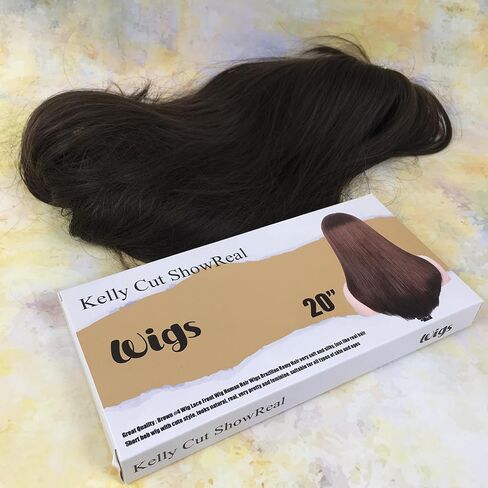 Kelly Cut ShowReal Wigs – Natural, realistic brown long hair; regular care helps maintain its shape. in Saudi Arabia