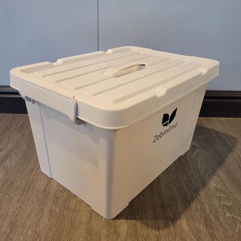 Zebmilmo General purpose storage bins for household use Large-capacity storage boxes with lids and double-sided locking mechanisms for home use in Saudi Arabia