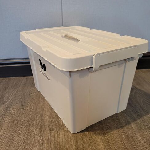 Zebmilmo General purpose storage bins for household use Large-capacity storage boxes with lids and double-sided locking mechanisms for home use in Saudi Arabia