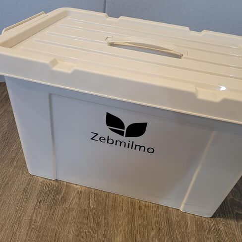Zebmilmo General purpose storage bins for household use Large-capacity storage boxes with lids and double-sided locking mechanisms for home use in Saudi Arabia