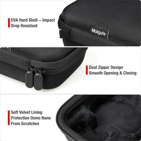 Travel Carry Case Compatible With DJI Osmo Nano, Portable Large Capacity For DJI Osmo Nano Camera Standard Combo Accessories, Hard Shell Cover Plush Lined Storage Bag in Saudi Arabia