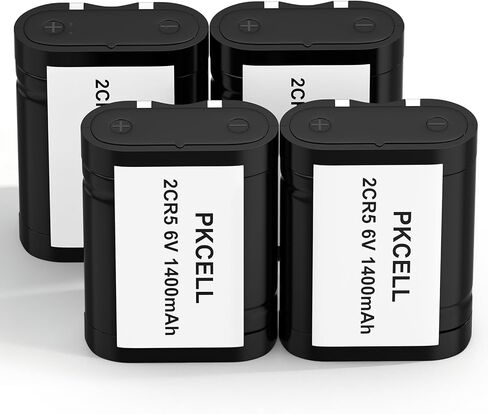 PKCELL 2CR5 Lithium Battery 4-Pack, 6V 1400mAh Lithium Photo Battery Replacement for 2CR5M 5032LC DL245 EL2CR5 KL2CR5 RL2CR5 in Saudi Arabia