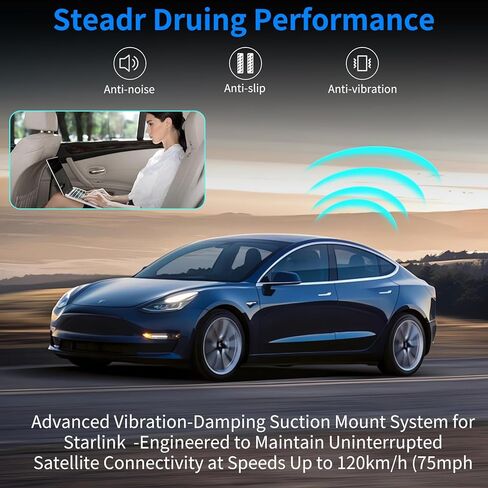 حامل Starlink Gen 3، حامل سيارة محمول متوافق مع Starlink Gen 3 وStarlink Mini، سقف RV قابل للإزالة ودعامة نافذة السيارة للتخييم والسفر والقارب - لا يتطلب الحفر in Kuwait
