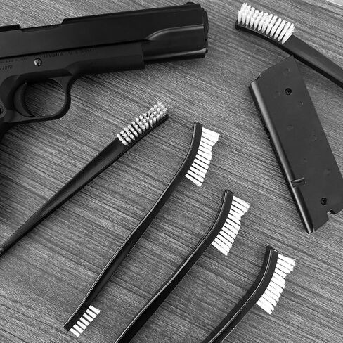 20 قطعة من فرش تنظيف المسدس النايلون، مجموعة أدوات تنظيف المسدس مقاس 7 بوصة، مجموعة فرش تفصيلية بشعيرات عالمية لبندقية المسدس، أدوات تنظيف الأسلحة النارية، ملحقات الصيانة in Kuwait
