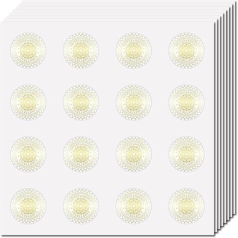 CREATCABIN 128Pcs Cookies Stickers Snack Vinyl Decal Self-Adhesive Waterproof Planner Sticker Round Bulk Brown Stickers for Water Bottles Laptop Luggage Cup Computer Mobile Phone Skateboard 2.5x2.5cm in Saudi Arabia