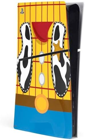 Skinit Decal Gaming Skin Compatible with PS5 Slim Digital Edition Console - Officially Licensed Disney Toy Story Woody Apparel Design in Saudi Arabia