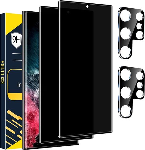 letosan [3+3 Pack] Glass Screen Protector for Samsung Galaxy S22 Plus 5G, 9H Tempered Glass, Ultrasonic Fingerprint Compatible,HD Clear Case Friendly in Kuwait