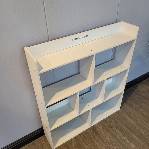 SEDESUAVISO Bookcases – Seven-Compartment Open Shelf, Versatile for Home/Office Use in Saudi Arabia