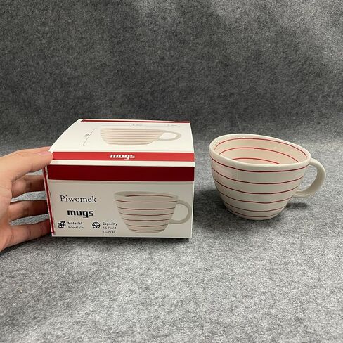 Piwomek Maugs, Ceramic Mug, 16 oz Large Capacity Coffee Cup for Latte, Tea, Beer, Perfect for Gifts in Saudi Arabia