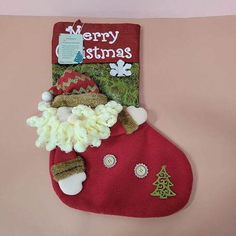 Yocknoce Christmas stockings – Festive decorative stockings adorned with the word "Merry Christmas," no additional embellishment needed. in Saudi Arabia
