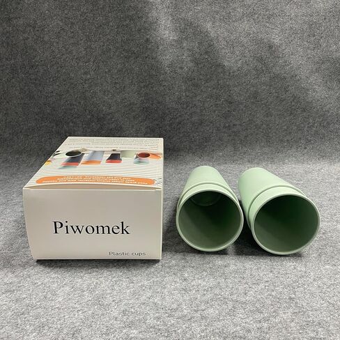 Piwomek Plastic Cups, Reusable 20 oz Plastic Cups, 4 Pack - Durable Green Tumblers for Soda, Cocktails, Parties & Outdoor Use in Saudi Arabia