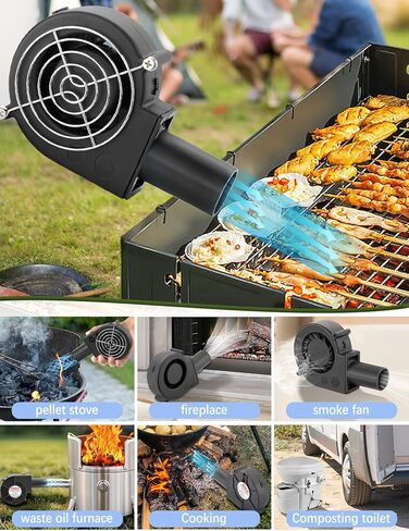 Wathai 97mm x 33mm Small Blower Fan 5V with Variable Speed Controller Centrifugal Squirrel Cage Fan for Outdoor BBQ Fire Bellow, Camping Cooking, Fireplace, Wood Stove, Charcoal Starter in Saudi Arabia
