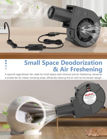 Wathai 97mm x 33mm Small Blower Fan 5V with Variable Speed Controller Centrifugal Squirrel Cage Fan for Outdoor BBQ Fire Bellow, Camping Cooking, Fireplace, Wood Stove, Charcoal Starter in Saudi Arabia