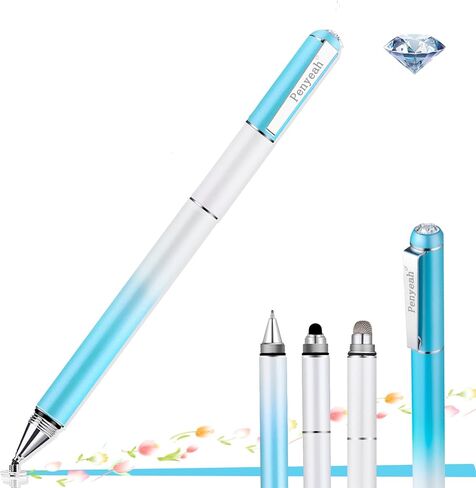 Penyeah Valentines Day Gifts for Her, Sparkling Diamond Top Versatile 3 in 1 Stylus Pen for All Touch Screen Devices, Gift for Women Mom Wife Girlfriend Daughter- Gradient Blue in Kuwait