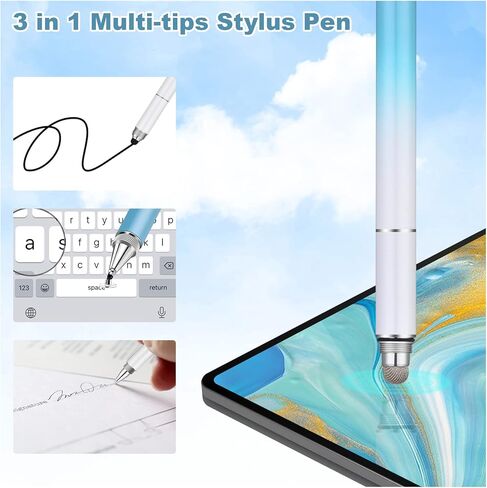 Penyeah Valentines Day Gifts for Her, Sparkling Diamond Top Versatile 3 in 1 Stylus Pen for All Touch Screen Devices, Gift for Women Mom Wife Girlfriend Daughter- Gradient Blue in Kuwait