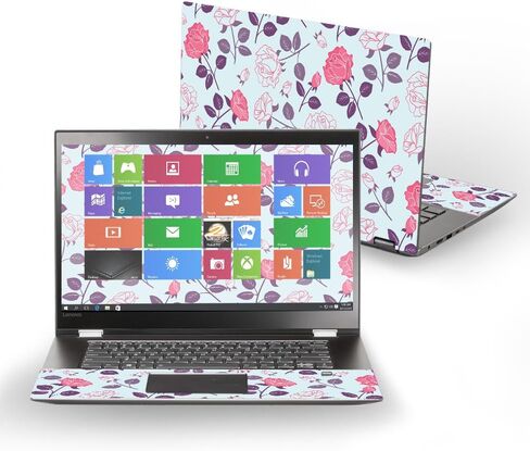 MightySkins Skin Compatible with Lenovo Flex 5 14" (2017) - Vintage Floral | Protective, Durable, and Unique Vinyl Decal wrap Cover | Easy to Apply, Remove, and Change Styles | Made in The USA in Saudi Arabia