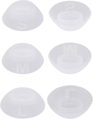 أطراف أذن بديلة لسماعات الأذن اللاسلكية JBL Tune Flex 2 True، أطراف سماعات أذن من السيليكون الناعم 3 أزواج (S/M/L) (أسود) in Saudi Arabia