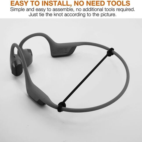 خطاف تثبيت لسماعات الأذن متوافق مع سماعات Mojawa Run Plus & Purra Run/Ortizan I10 / Nank Runner Diver2 & Pro/PSIER/Raycon Bone Conduction، شريط رقبة معلق قابل للتمدد in Kuwait