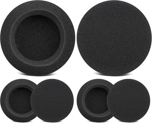 SOULWIT 6Pcs Replacement Earpads for Logitech H340 Headsets, Soft and Durable Sponge Ear Pads Cushions with High-Density Foam - Black in Saudi Arabia
