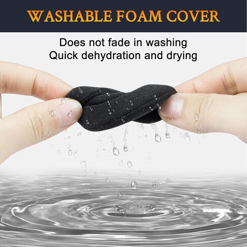 SOULWIT 6Pcs Replacement Earpads for Logitech H340 Headsets, Soft and Durable Sponge Ear Pads Cushions with High-Density Foam - Black in Saudi Arabia