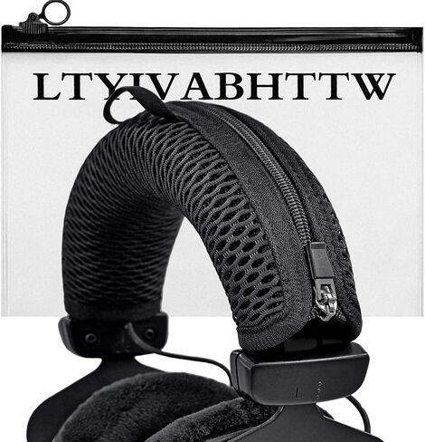 غطاء عصابة الرأس متوافق مع سماعات الرأس DT770، DT880، DT990، DT 770 PRO، DT 880 PRO، DT 990 PRO من LTYIVABHTTW (قماش شبكي أسود) in Saudi Arabia
