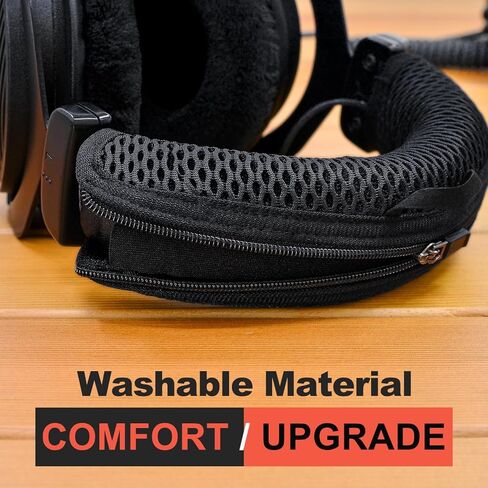 غطاء عصابة الرأس متوافق مع سماعات الرأس DT770، DT880، DT990، DT 770 PRO، DT 880 PRO، DT 990 PRO من LTYIVABHTTW (قماش شبكي أسود) in Saudi Arabia