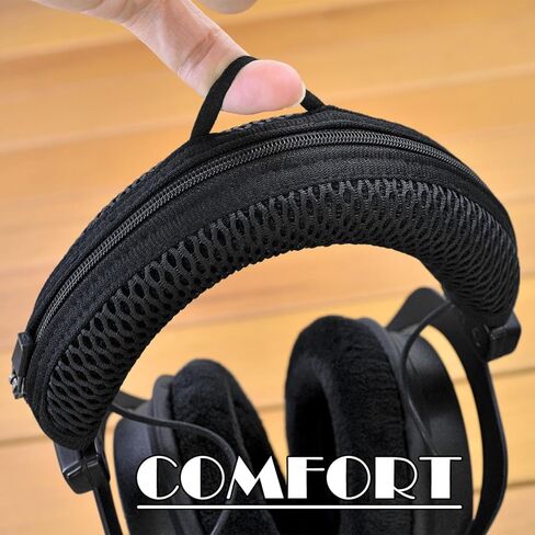 غطاء عصابة الرأس متوافق مع سماعات الرأس DT770، DT880، DT990، DT 770 PRO، DT 880 PRO، DT 990 PRO من LTYIVABHTTW (قماش شبكي أسود) in Saudi Arabia