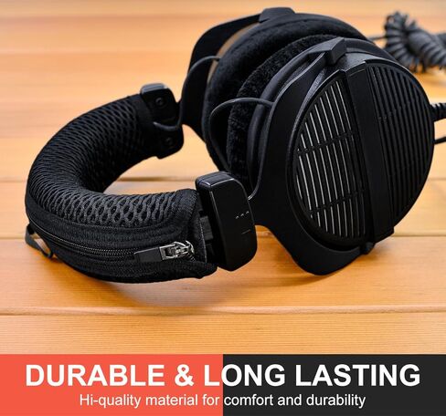 غطاء عصابة الرأس متوافق مع سماعات الرأس DT770، DT880، DT990، DT 770 PRO، DT 880 PRO، DT 990 PRO من LTYIVABHTTW (قماش شبكي أسود) in Saudi Arabia
