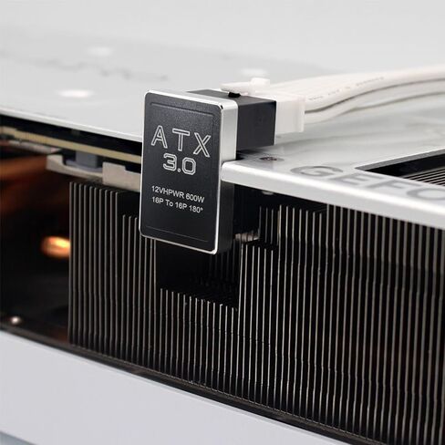 محول طاقة بزاوية 180 درجة 12VHPWR، موصل PCIe 5.0 ATX 3.0 600 وات (12+4) (النمط B) in Kuwait