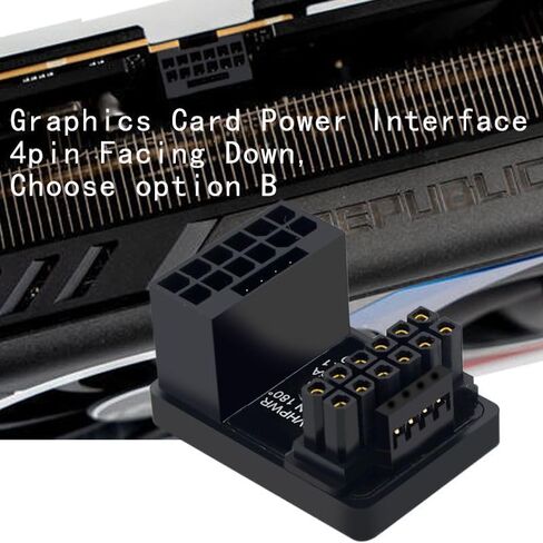 محول طاقة بزاوية 180 درجة 12VHPWR، موصل PCIe 5.0 ATX 3.0 600 وات (12+4) (النمط B) in Kuwait