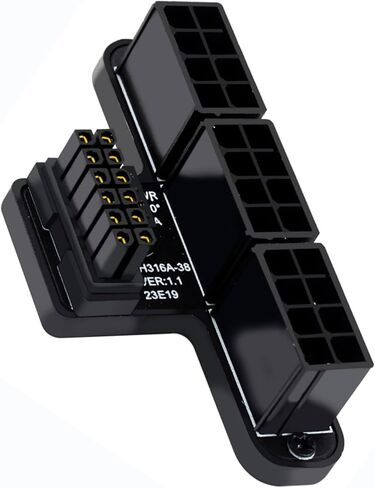 محول طاقة بزاوية 180 درجة 12VHPWR، موصل PCIe 5.0 ATX 3.0 600 وات (12+4) (النمط B) in Kuwait