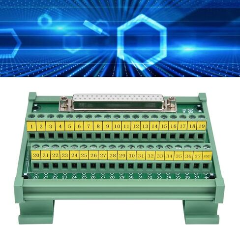Aramox DB37-M7 لوحة طرفية PCB وحدة موصل النحاس PCB 14-26AWG سلك محطة كتلة مع تسميات مطبوعة واضحة لمشاريع DIY in Saudi Arabia